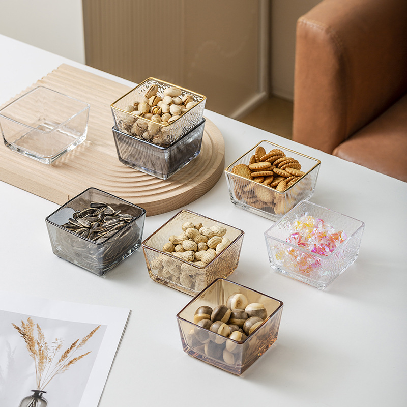 Glass Small Bowl Snack Plate Home Beauty Salon Ktv Snack Plate Dessert Bowl Ice Cream Bowl Small Bowl Breakfast Material Plate