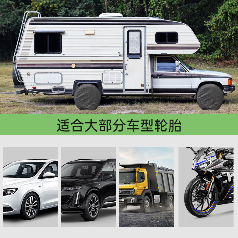 Car Tire Cover Rv Camping Style Car Tire Protective Cover Rainproof and Sunproof Spare Tire Cover Universal Car Spare Tire Cover