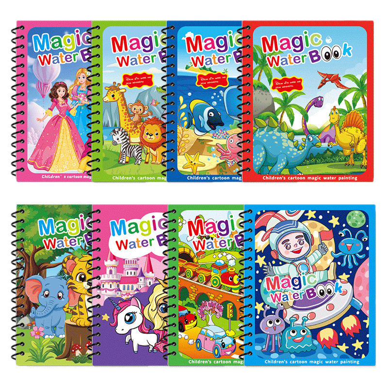 Cross-Border Children's Magical Water Painting Book Reusable Kindergarten Educational Coloring Book Baby Repeated Graffiti Picture Book