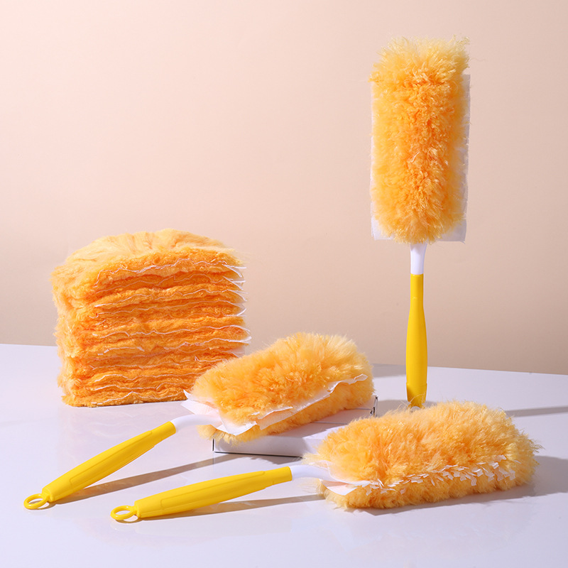 Factory processing custom disposable electrostatic duster brush single-sided double-sided retractable dust sweeping feather duster