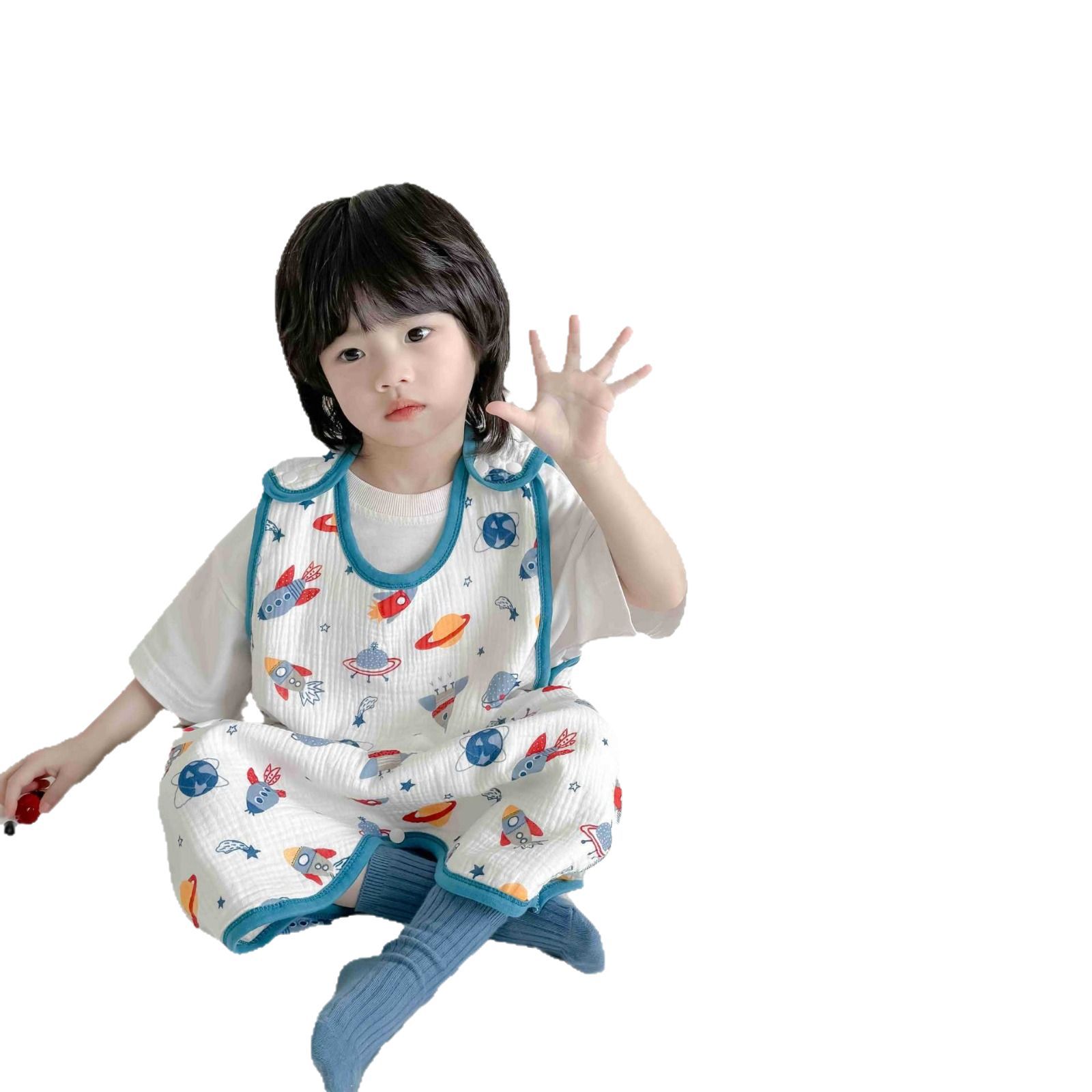 24 front 4 back 2 gauze sleeveless sleeping bag jumpsuit nightgown climbing clothing kick-proof four seasons breathable summer