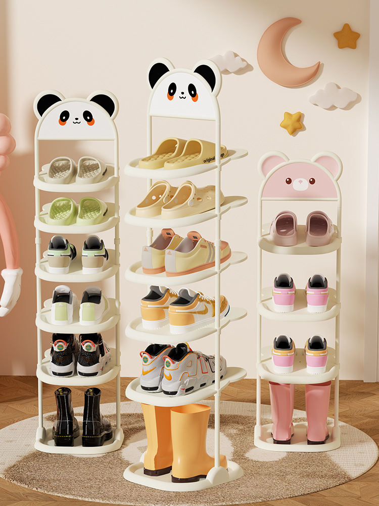 Обувной шкаф для детей, простой, маленький, напольный, экономия пространства, многоуровневая полка для хранения