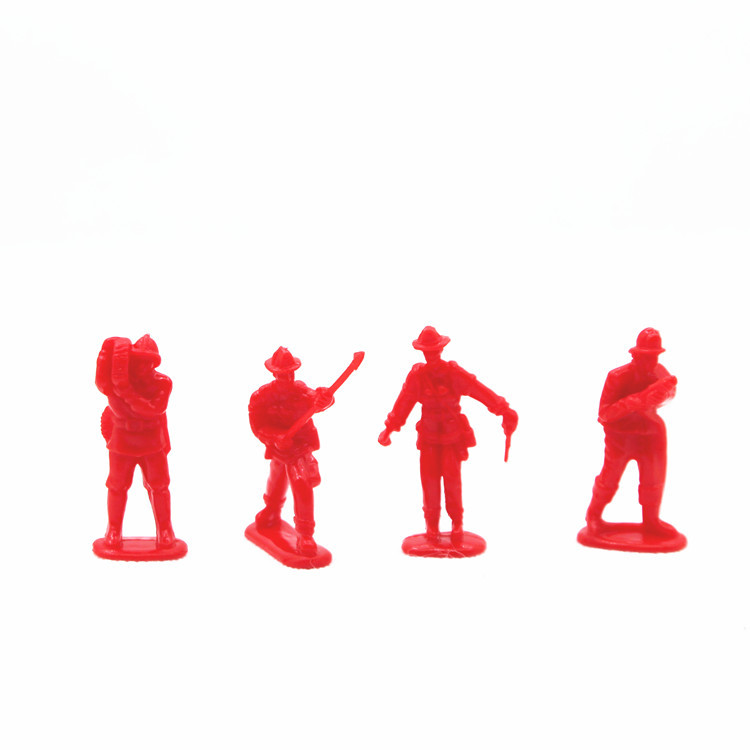 5CM four micro landscape simulation firefighter decoration children's toy fire figure psychological sand table Justice Messenger