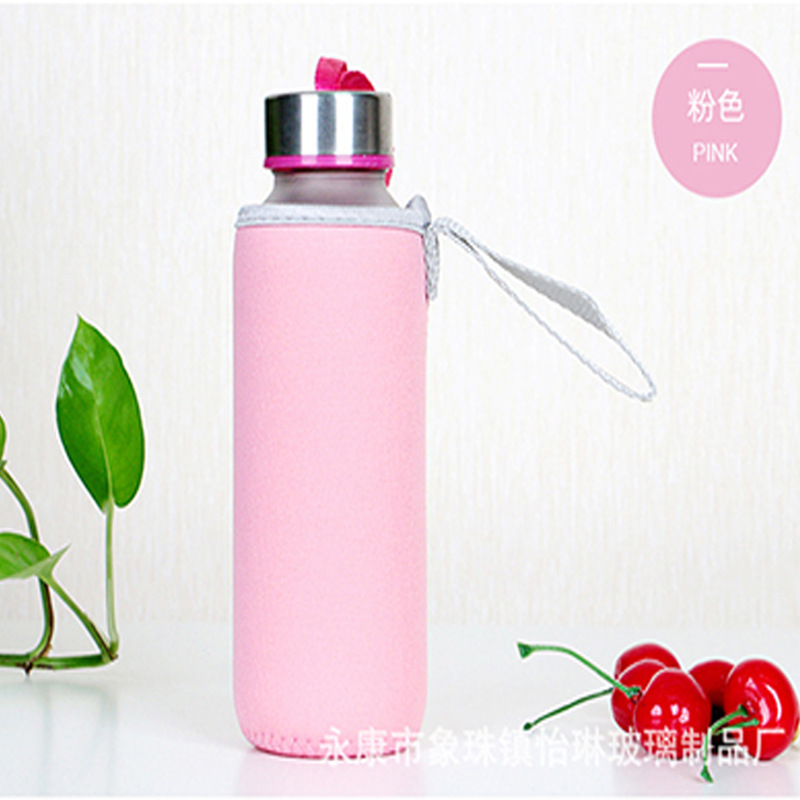 Spot wholesale thermos cup glass cup set water Cup protection cup set diving fabric cup set LOGO