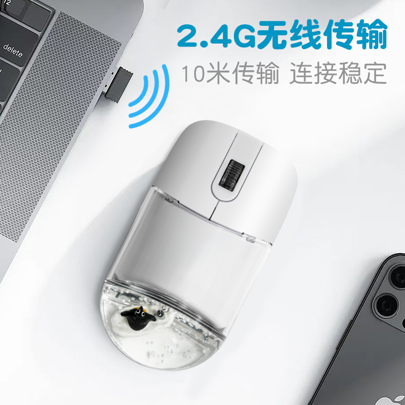 Office gifts stationery mouse creative plastic ornaments gifts a variety of floating animals intelligent wireless mouse wholesale