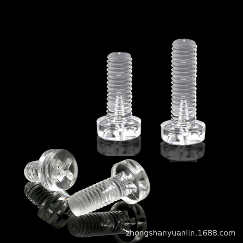 Transparent Plastic Screws Cross Flat Round Head Pc Acrylic Insulating Screws Fine Lighting Plastic Nut M3M4M5M6