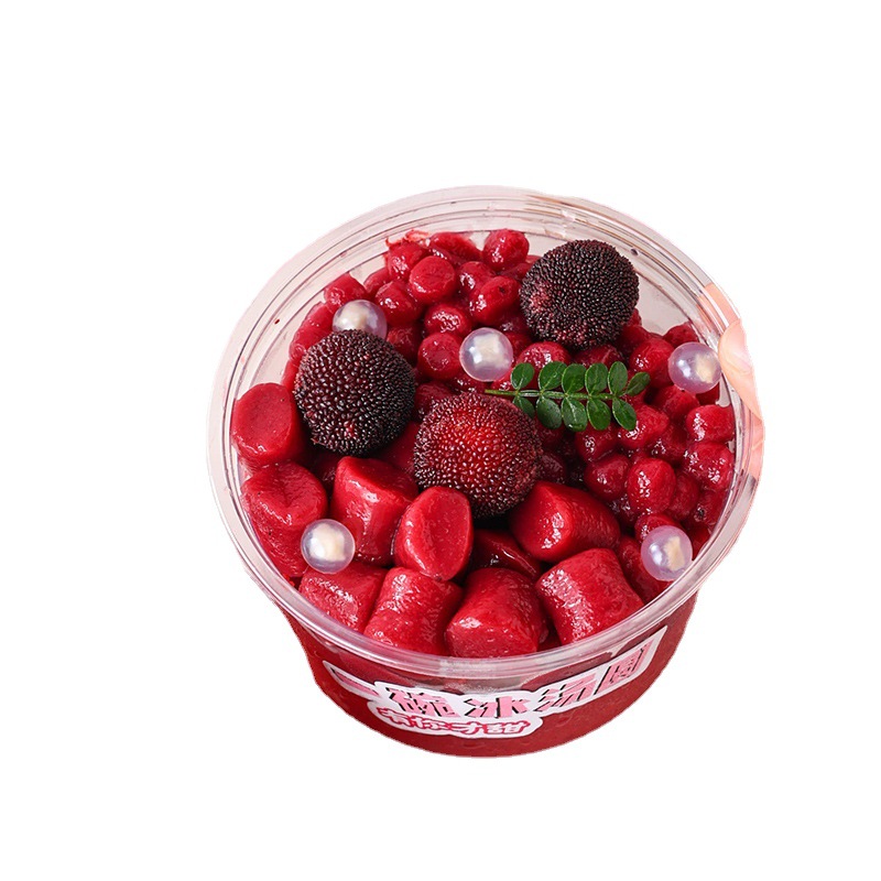 Internet Celebrity Bayberry Ice Glutinous Rice Balls Glutinous Rice Balls Stall Materials Ice Powder Mango Green Taro Balls Fruit Balls Packaging