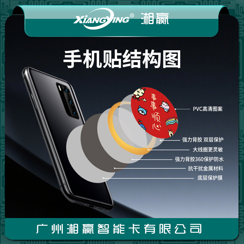 Diameter 40mmCUID card IC access control card CUID mobile phone sticker ID mobile phone anti-magnetic sticker CUID elevator card IC card