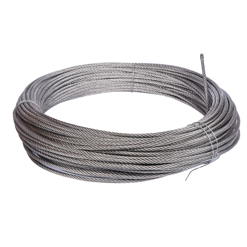 7*19 series stainless steel wire rope 304 stainless steel wire rope soft wire rope plastic wire rope processing