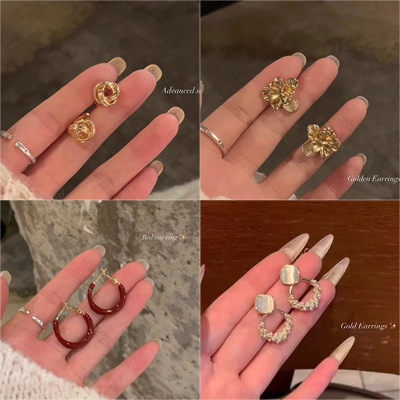 S925 Silver Needle Exquisite Super Flash Zircon Earrings Women's Light Luxury Elegant High-end Ear Studs Popular Internet Celebrity All-match Earrings