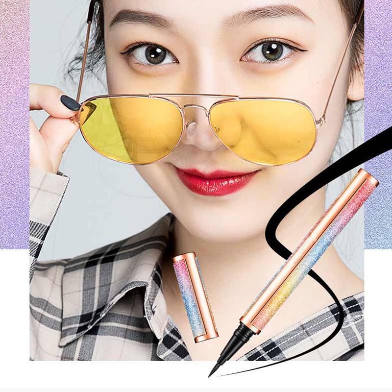 Star eyeliner does not faint long-lasting waterproof black brown color novice beginners very fine head is not easy to decolorization