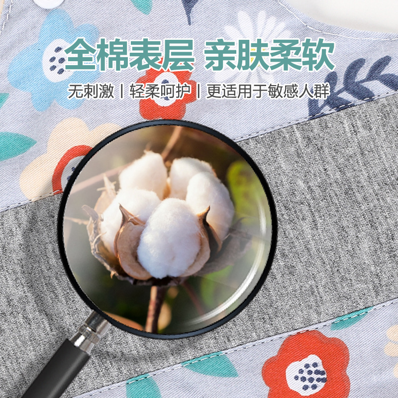 Pure Cotton Antibacterial Graphene Washable Pads, Breathable and Leak-Proof with Wings