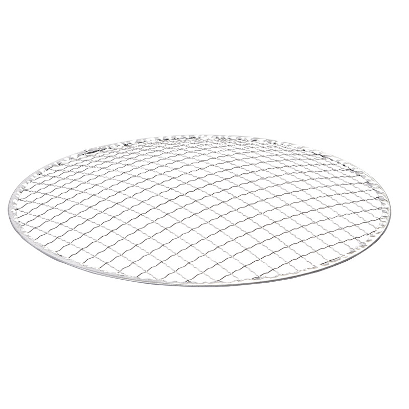 Factory direct disposable round wash-free grill net bold Korean-style edge convex barbecue net outdoor BBQ grill net