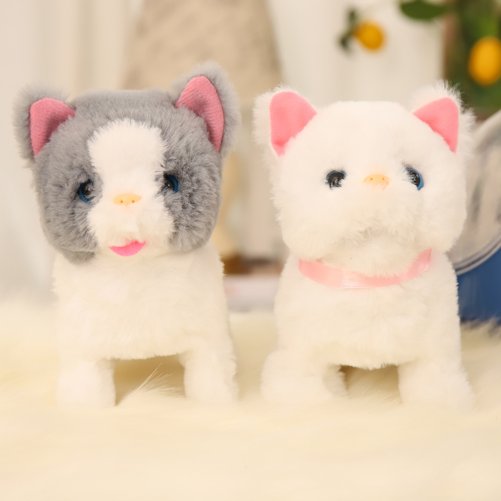 Electric dog plush simulation robot dog 1-3 puppy kitten stall children's toys electronic pet stall wholesale