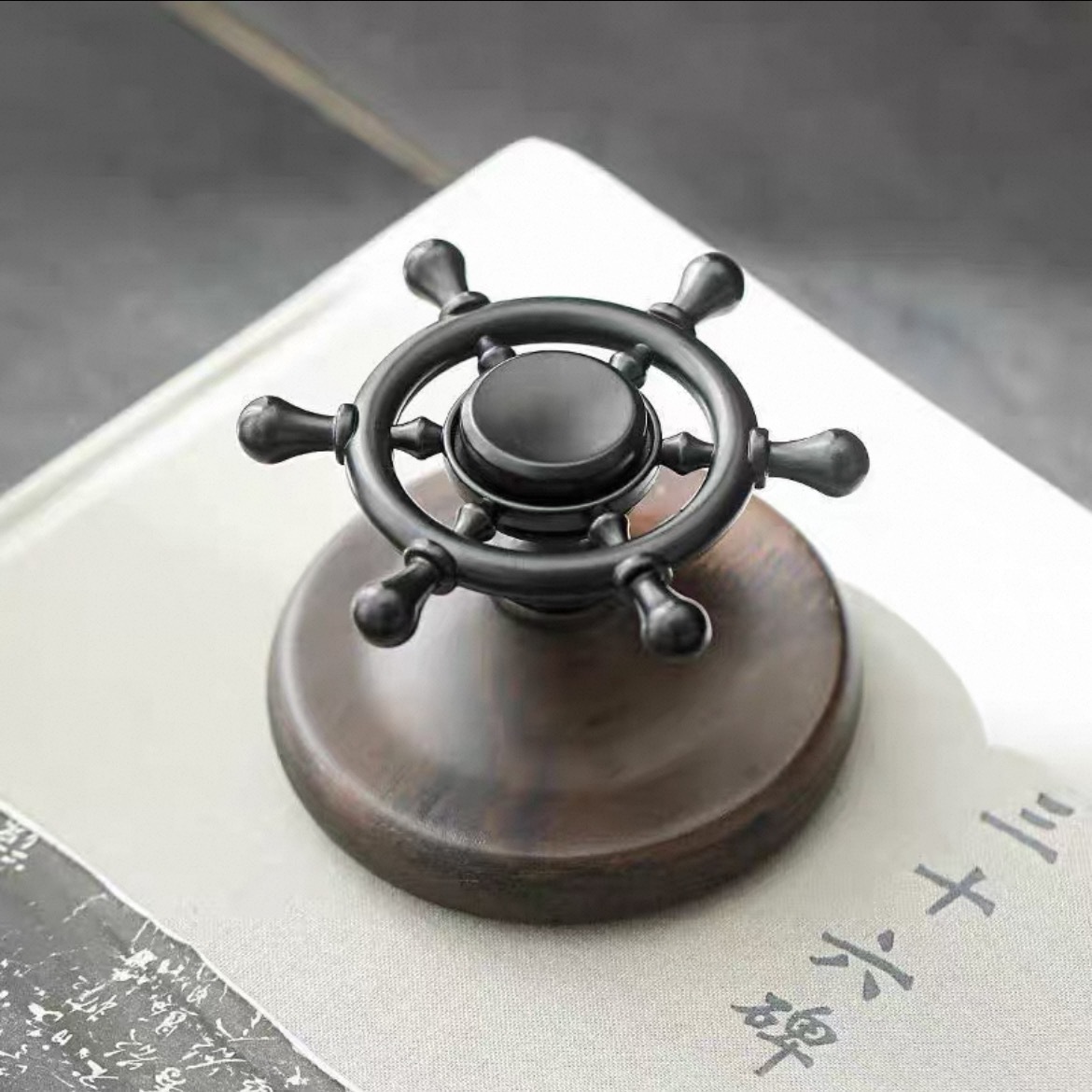 Ebony copper cover Chinese purple clay pot cover Bowl teapot cover bracket household kung fu tea set tea ceremony accessories cover