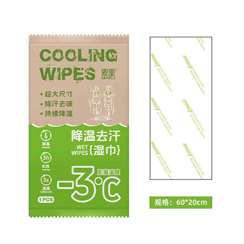 Summer Cooling Ice Wipes Antiperspirant Individually Packaged Gym Summer Outdoor Long Refreshing Cooling Wet Wipes