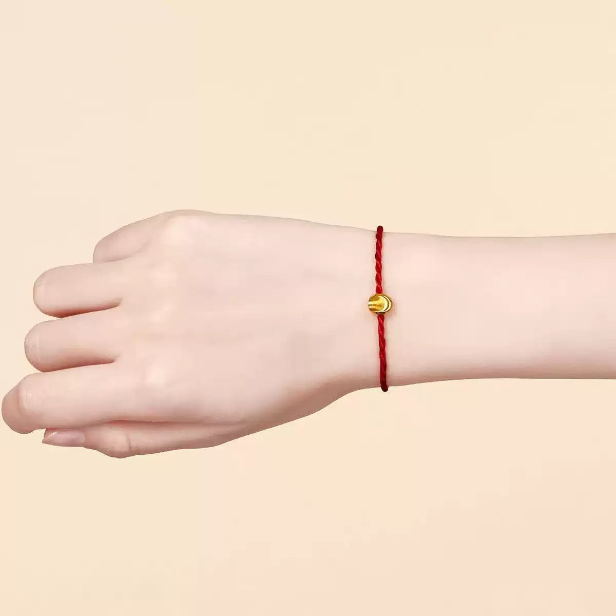 18K Gold Cat's Eye Bead Accessories Pendant Au750 Non-Removable Transfer Beads DIY Loose Beads Men's and Women's Bracelets Gold