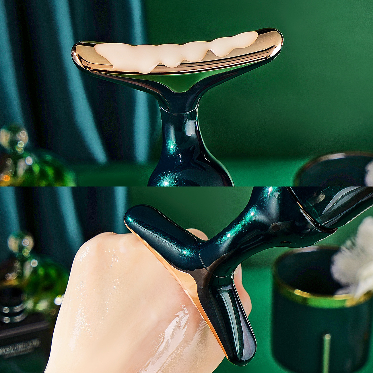 KDK four-dimensional multifunctional massage introduction instrument high frequency vibration skin care refreshing three-head replacement battery a generation of hair