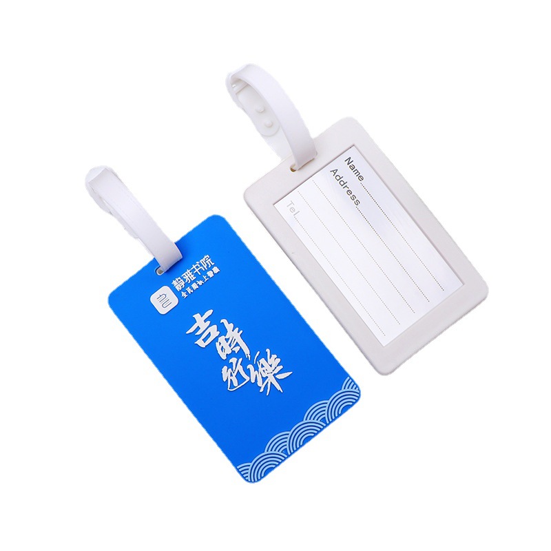 Epoxy tag PVC luggage tag rubber tag LOGO silicone card cover creative boarding card cartoon travel LOGO
