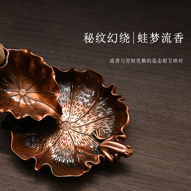 Alloy Antique Creative Backflow Incense Lotus Pond Backflow Incense Burner Home Tea Ceremony Indoor Sandalwood Zen Wonderland Viewing