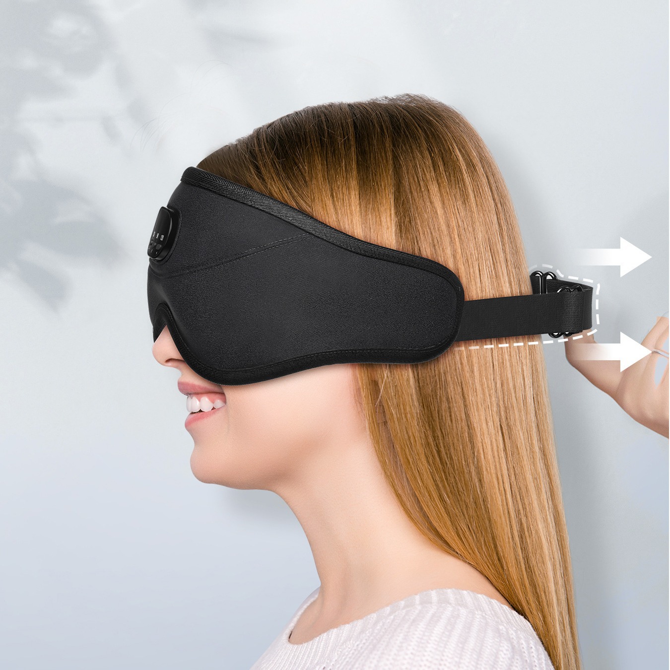 Amazon Bluetooth 5.4 Lightweight and Portable White Noise Sleep Eye Mask 38 Music Smart Decompression Sleep Eye Mask