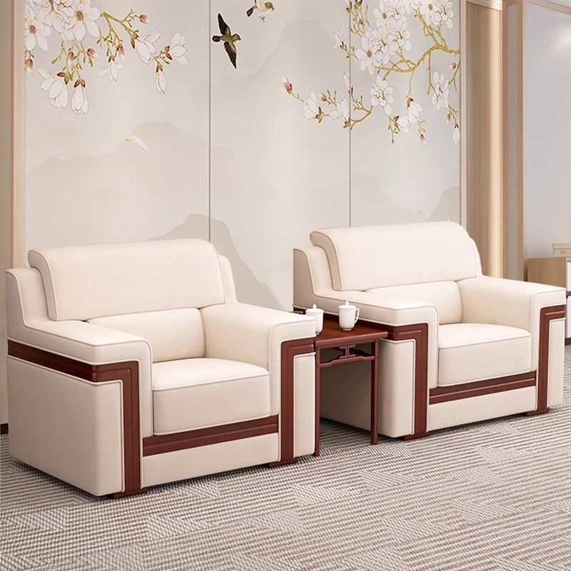 Vip Conference Sofa Single Office Negotiation Chinese-Style Business Fabric Reception Room Sofa Coffee Table Set