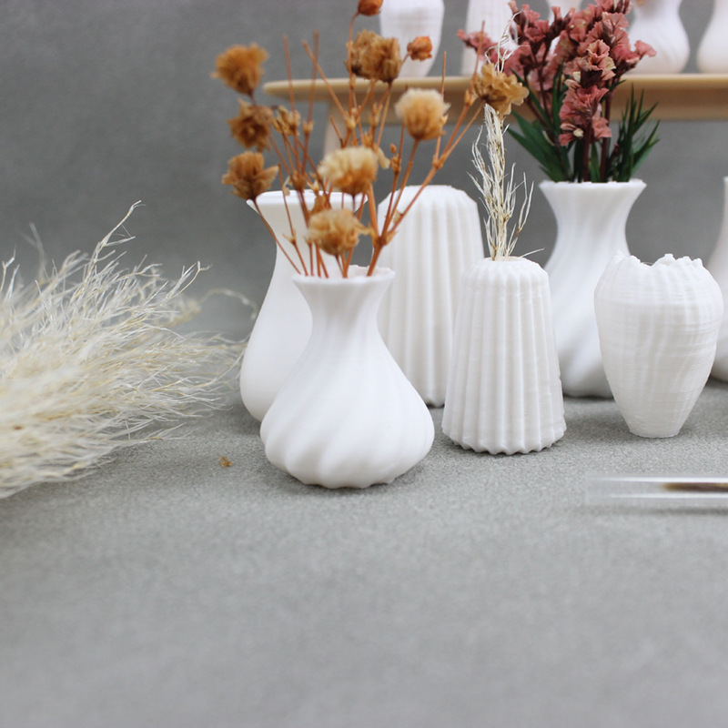 Dollhouse12 doll house mini white art vase can be inserted vase miniature scene shooting ornaments