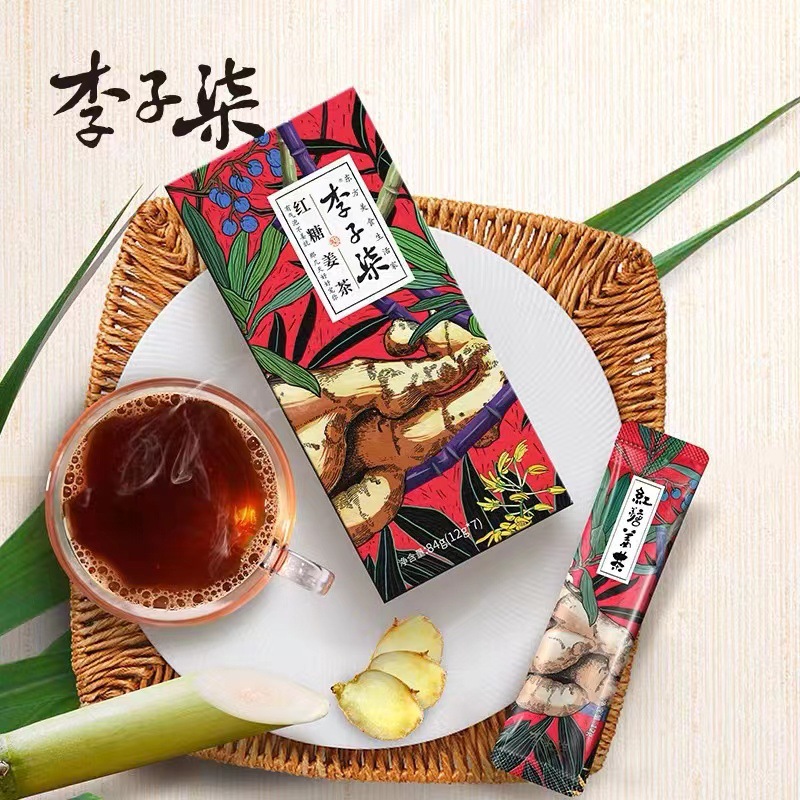 Li Ziqi Brown Sugar Ginger Tea 84g Handmade Ginger Tea Brown Sugar Drink Instant Ginger Juice Women's Health Conditioning Tea