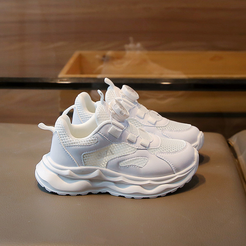 Children's Single Mesh Sports Shoes 25 Summer New Boys' Black Professional Running Shoes Girls' Mesh Shoes School Performance Shoes