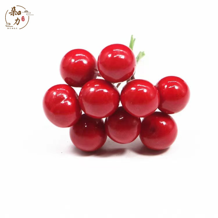 Simulation Little Red Fruit Christmas Accessories Red Foam Fortune Fruit Ball Little Red Bean Sakura Beads DIY Candy Box Accessories