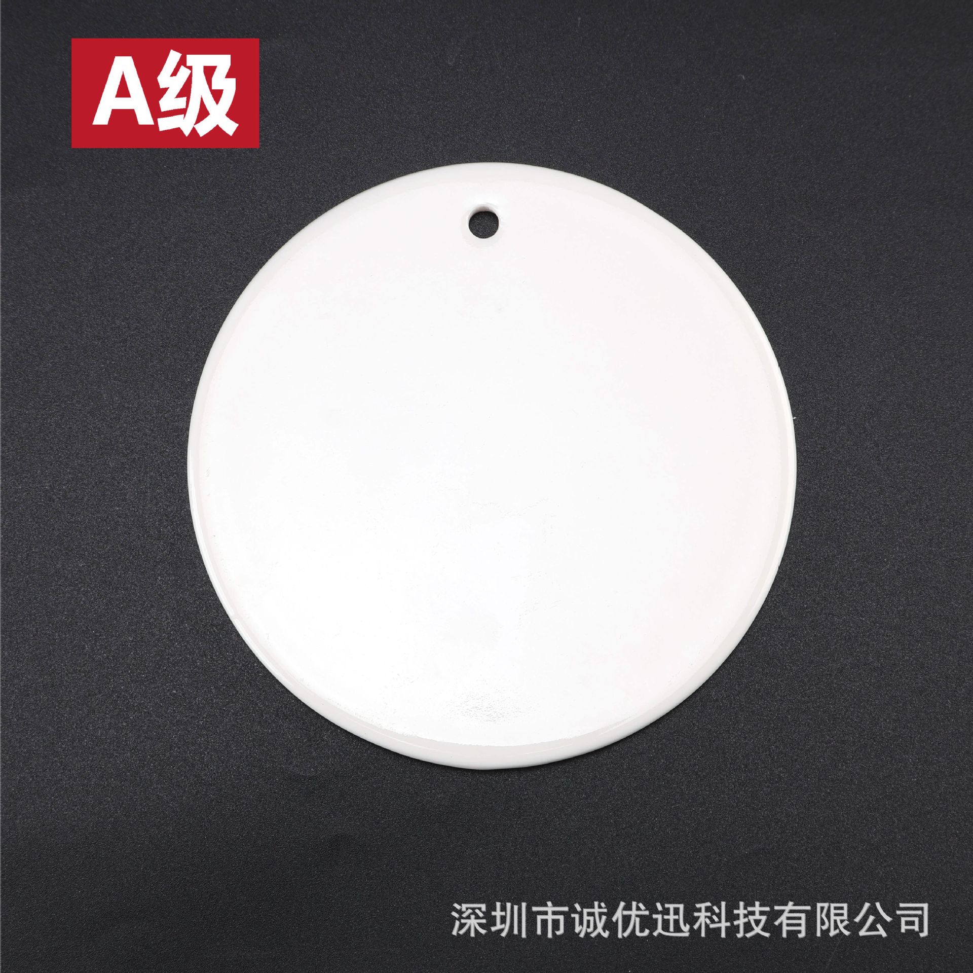 2025 Cross-Border Christmas Ceramic Pendant Round 3inch Ceramic Christmas Pendant Double-Sided Glazed High Temperature Ceramic Tag