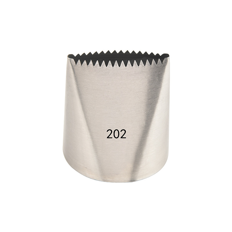 200 #   Extra Large Cream Smearing Nozzle Single Tooth Serrated 304 Stainless Steel Decorating Nozzle Baking DIY Tool