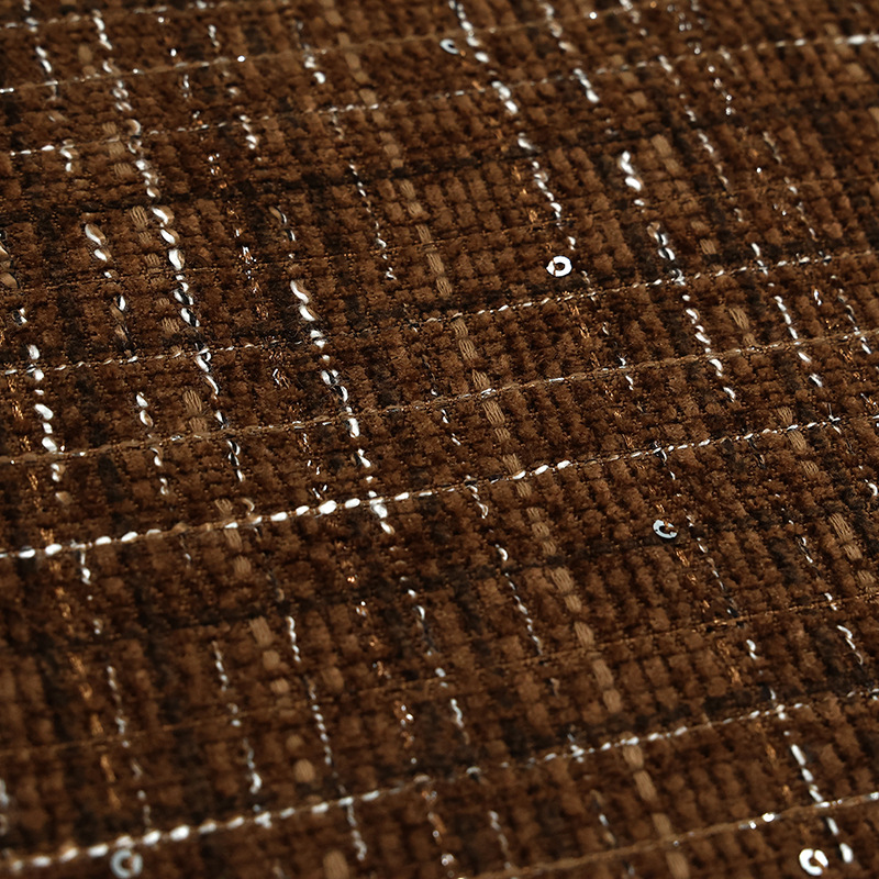 Coarse spun xiangfeng garment fabric polyester yang 270g checkered dress fabric coat clothing tweed fabric