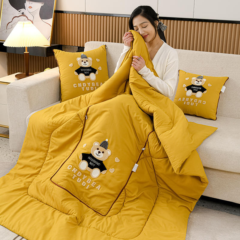 Car folding pillow car quilt dual-use new office pillow nap pillow quilt two-in-one small car