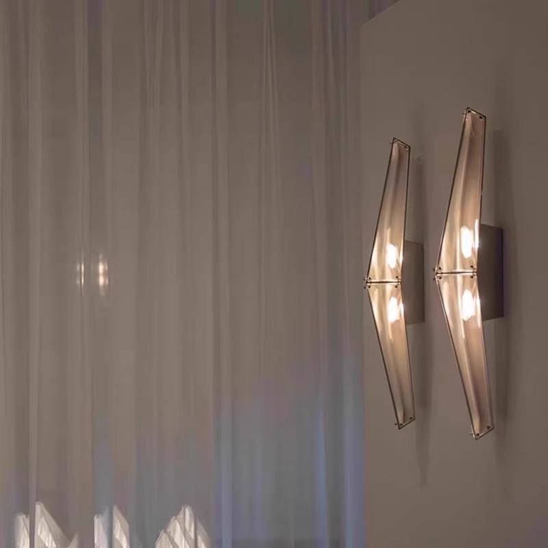 Manufacturer Lamps Chen Xingyu Creative Design Wall Lamp Modern Minimalist Living Room Bedroom Stairwell Glass Retro Wall Lamp