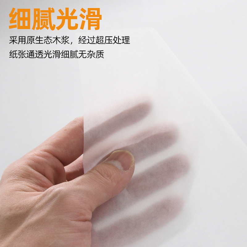 FSC Oil-proof Moisture-proof Oil-glossy Translucent Paper Printable White Color Wax-glossy Paper for Fruit Packaging Cake Cups