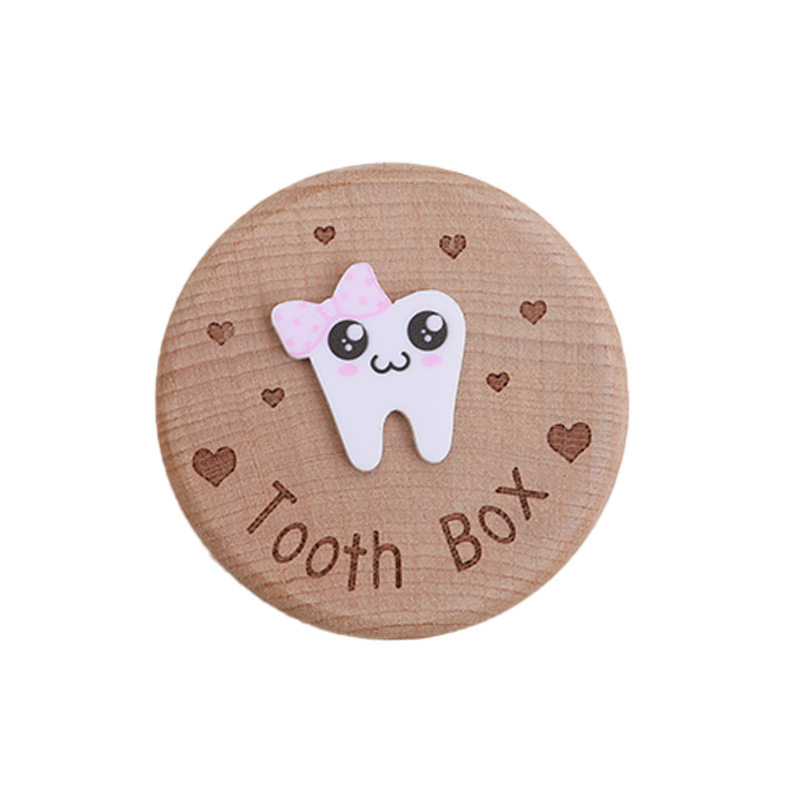 Creative Solid Wood Kidsren's Deciduous Tooth Box Hair Storage Box Tooth Box Boys and Girls Fetal Hair Umbilical Cord Growth Commemorative Collection Box
