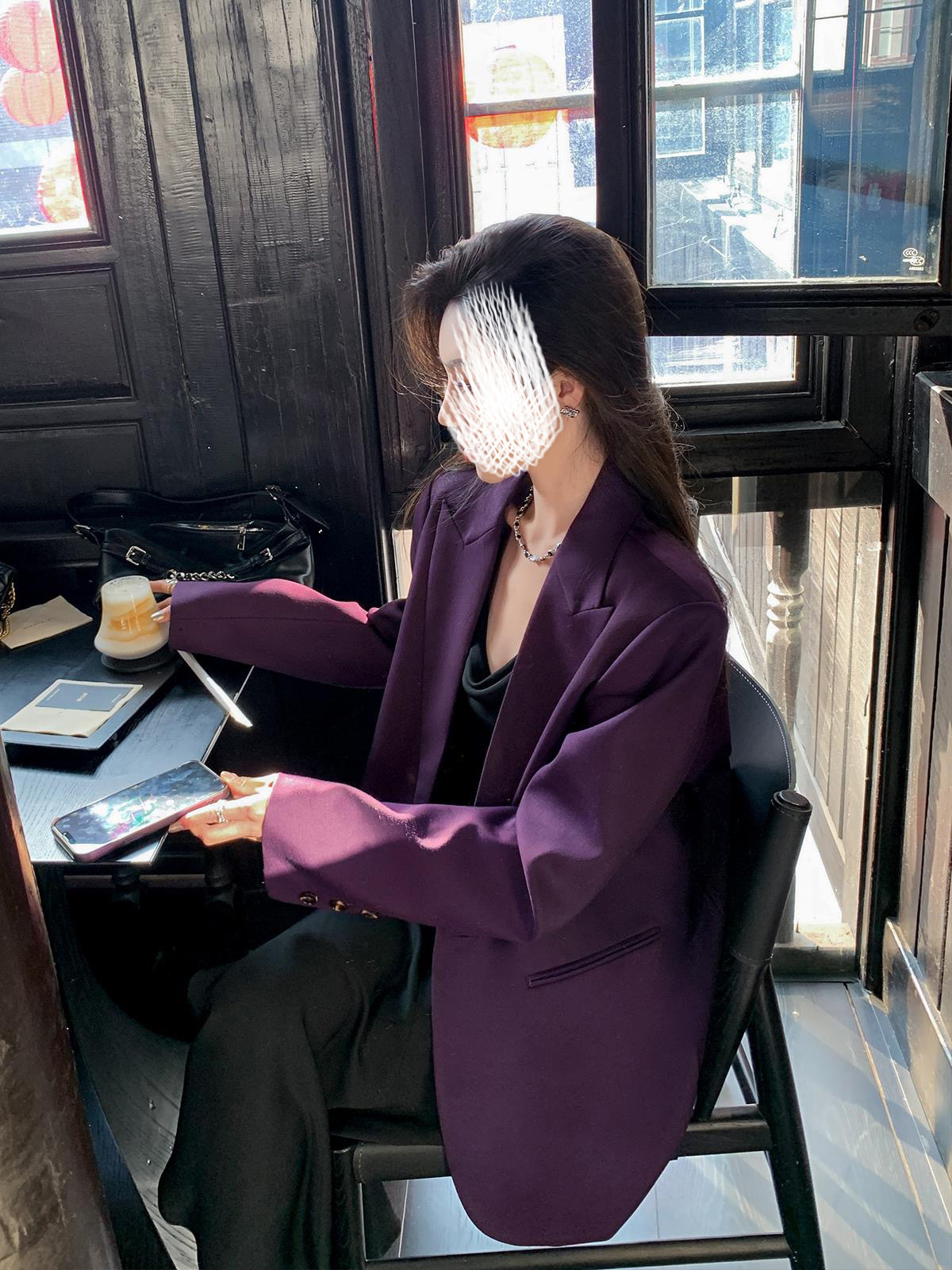 новый высококачественный фиолетовый пиджак для женщин плюс сайз, свободный повседневный костюм