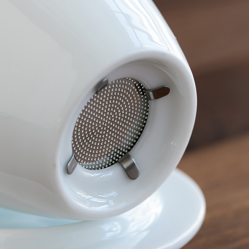 Hand-Painted Tea Water Separation Teapot Wooden Handle Side Handle Heat-Resistant Glass Teapot Ceramic Filter Liner Office Home