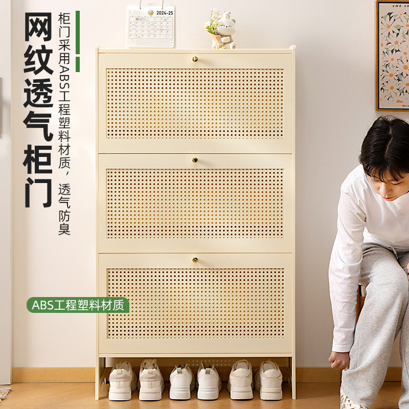 Ultra-thin Shoe Cabinet Household Door Entrance Shoe Rack New 2024 Explosive Artifact Simple Space-saving Multi-layer Indoor