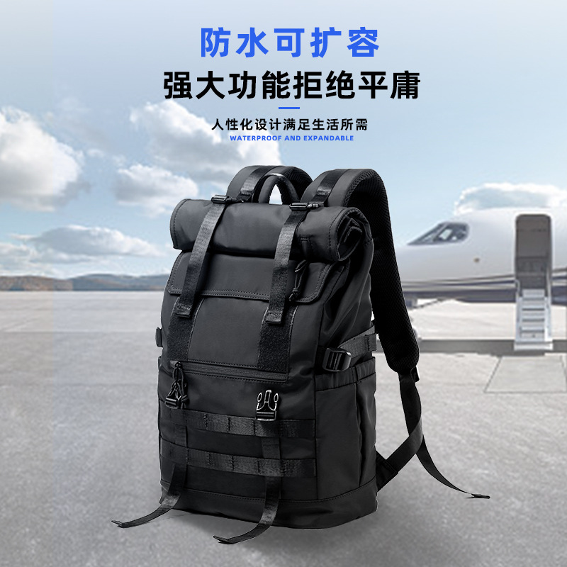 Functional Tactical Backpack Men's Backpack Large Capacity Travel Outdoor Mountaineering Bag School Bag College Student Computer Bag
