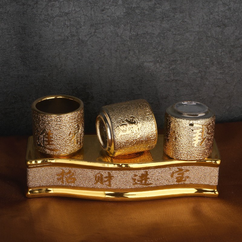 Ceramic Sands Lucky Water Supply Cup Sacred Water Cup Worship Cup God of Wealth Lord Worship Fortune Immortal Family Cup Tea Cup Wine Cup