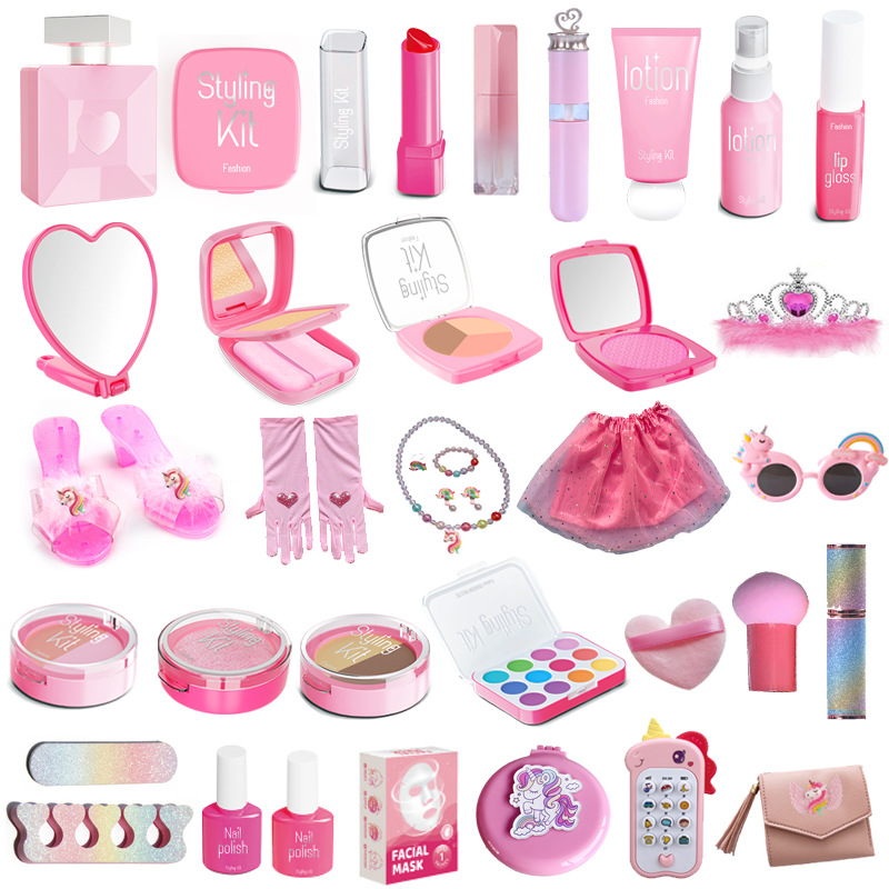Кросс-бордерные игрушки для макияжа для девочек, набор косметики в сумочке, подарки для игровой комнаты
