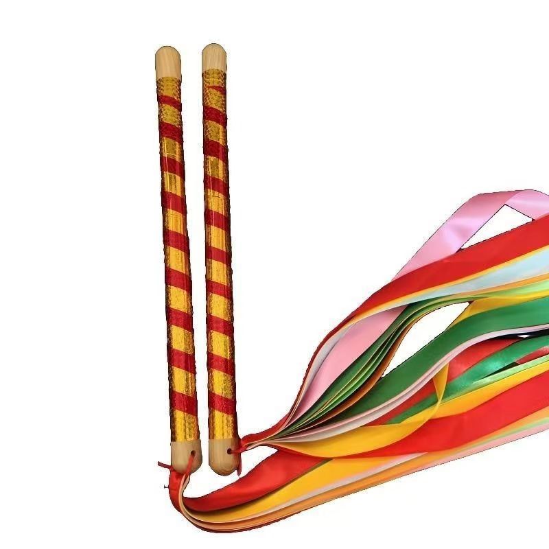 Colorful Drum Stick Professional Solid Wood Dance Adult Performance Special Dragon Drum War Drum Awesome Waist Drum Gongs Drum Hammer Drum Dumsticks