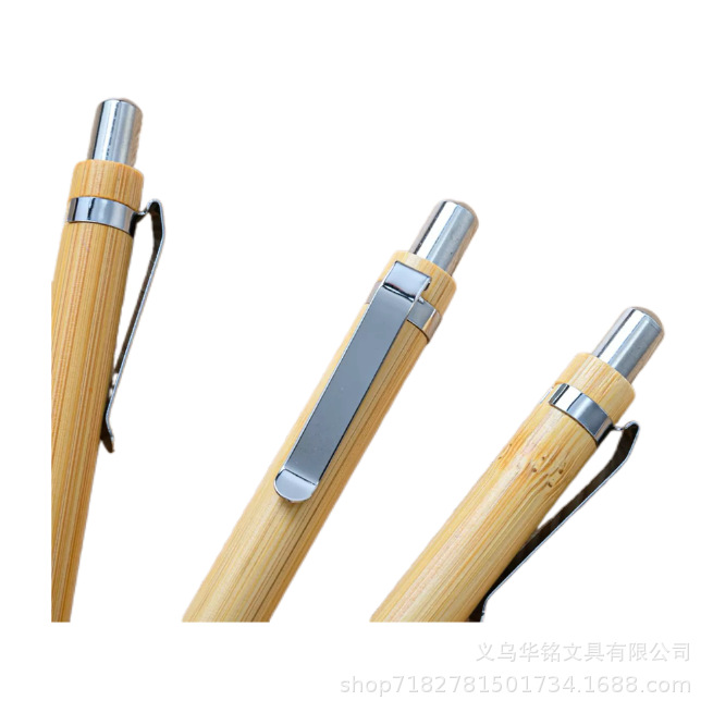 Press bamboo pen wholesale hotel office student advertising gift pen can be printed logo in stock bamboo ball pen