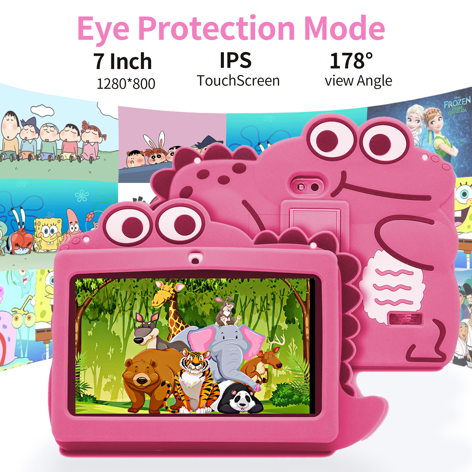 Cross-Border Foreign Order 7-Inch 2025 New Kidsren's Smart Android Tablet Vision Protection Education Application Rich