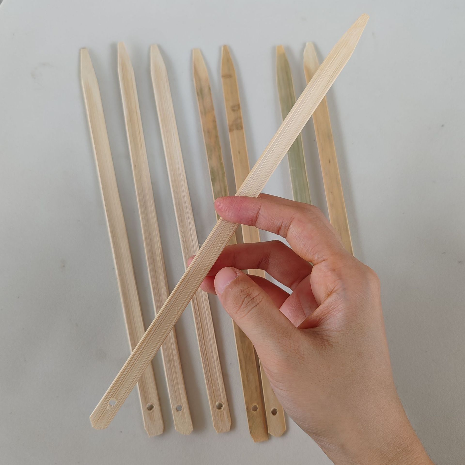 Handmade bamboo fan handle fan bone bamboo fan diy material package auxiliary material Chinese style art group fan bamboo handle