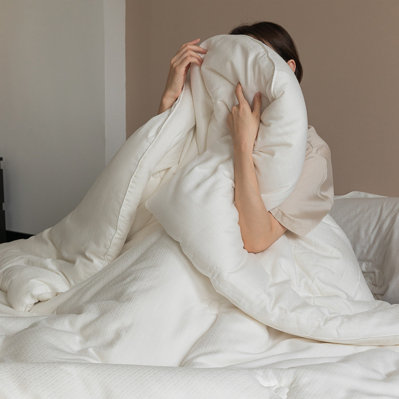 Class A soybean fiber quilt autumn and winter thickened warm jacquard winter quilt Four Seasons Universal single double air conditioning quilt core