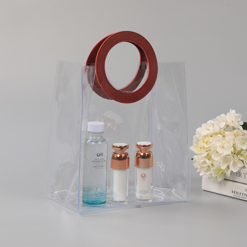 Transparent Pvc Gift Bag Custom Plastic Shopping Pp Handbag Advertising Gift Gift Gift Bag Customization