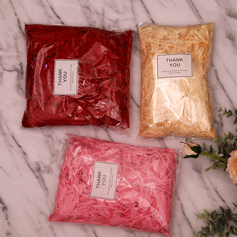 Lafite Grass Shredded Paper Silk 10g20g50g Paper Silk Packaging Gift Box Decorative Filler Color Shredded Paper Strip Lafite Grass